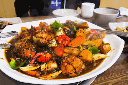진한 블랙 찜닭 움짤 gif | 인스티즈