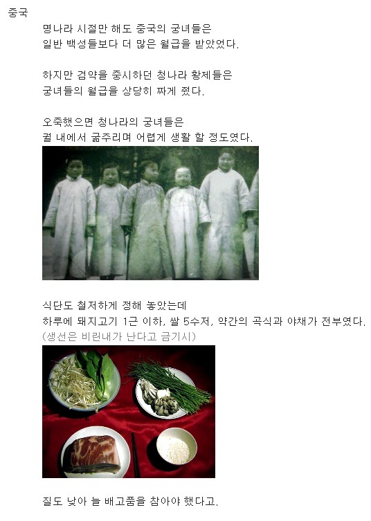 중국 명나라,청나라 시대 궁녀의 생활 jpg | 인스티즈