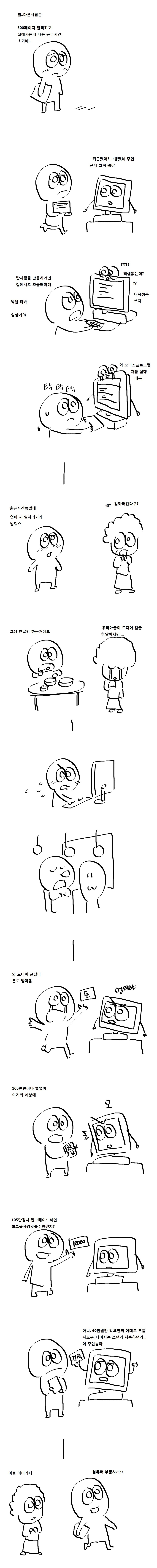 겜갤러 한달 일해서 970 사는 만화 | 인스티즈