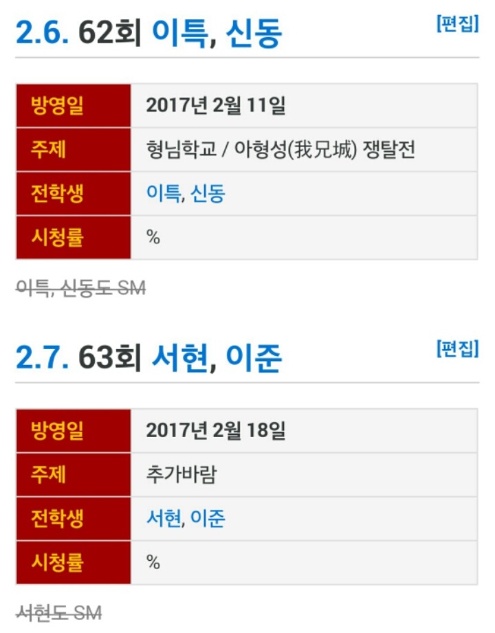 sm 소속이 4회 연속 게스트로 출현하는 아는형님 | 인스티즈