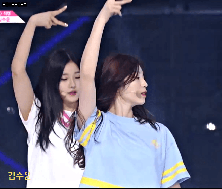 [프듀48] [데이터 주의] 하이텐션에서 초록이 걔.gif | 인스티즈