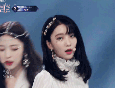 [움짤] 어제자 퀸덤 오마이걸 비니.gif | 인스티즈
