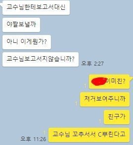 교수님한테 보고서 대신 | 인스티즈